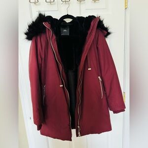 Zara Women's Burgundy Parka